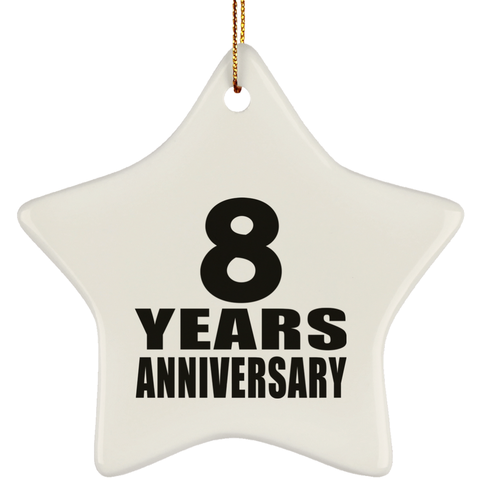 8th Anniversary 8 Years - Star Ornament