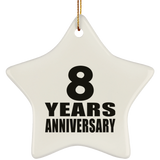 8th Anniversary 8 Years - Star Ornament