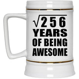 16th Birthday Square Root of 256 Years of Being Awesome - Beer Stein