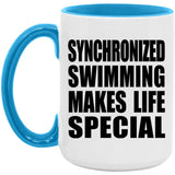 Synchronized Swimming Makes Life Special - 15oz Accent Mug Blue