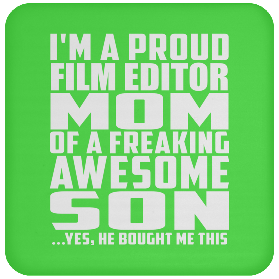 Proud Film Editor Mom Of Awesome Son - Drink Coaster