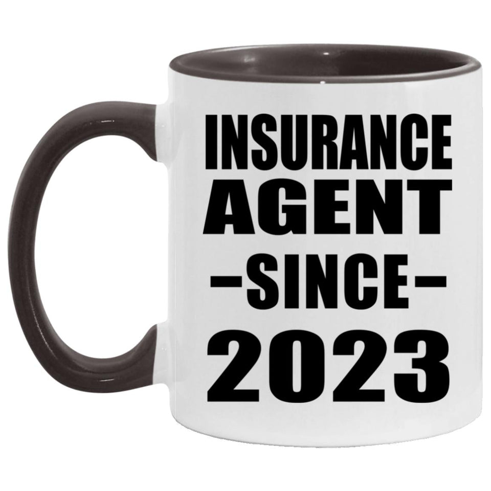 Insurance Agent Since 2023 - 11oz Accent Mug Black