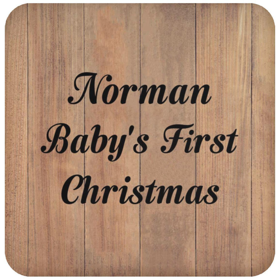Norman Baby's First Christmas - Drink Coaster C