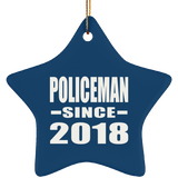 Policeman Since 2018 - Star Ornament