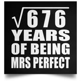 26th Anniversary Square Root of 676 Years of Mrs Perfect - Poster Square