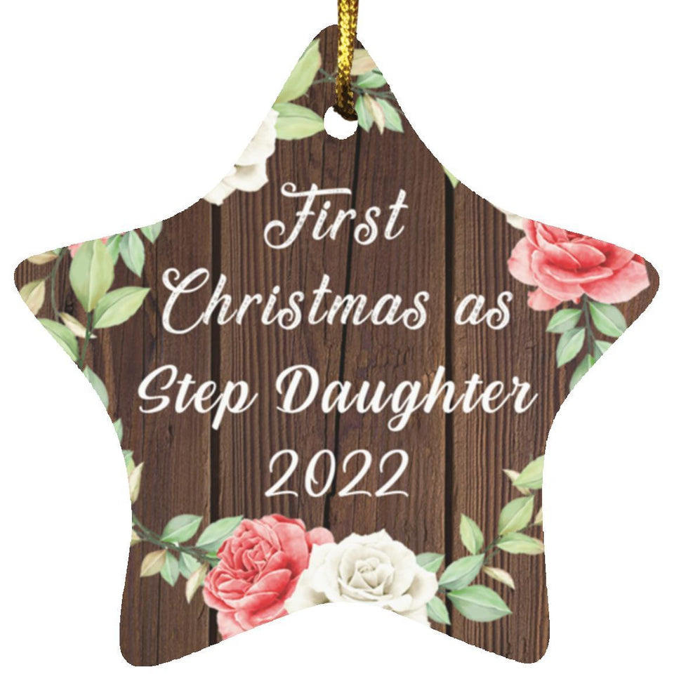 First Christmas As Step Daughter 2022 - Star Ornament A