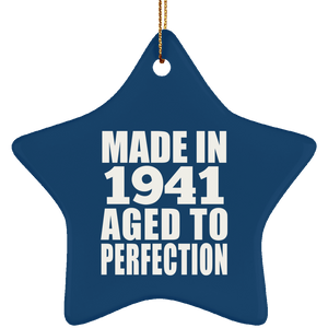 83rd Birthday Made In 1941 Aged to Perfection - Star Ornament