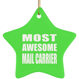 Most Awesome Mail Carrier - Star Ornament