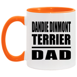 Dandie Dinmont Terrier Dad - 11oz Accent Mug Orange