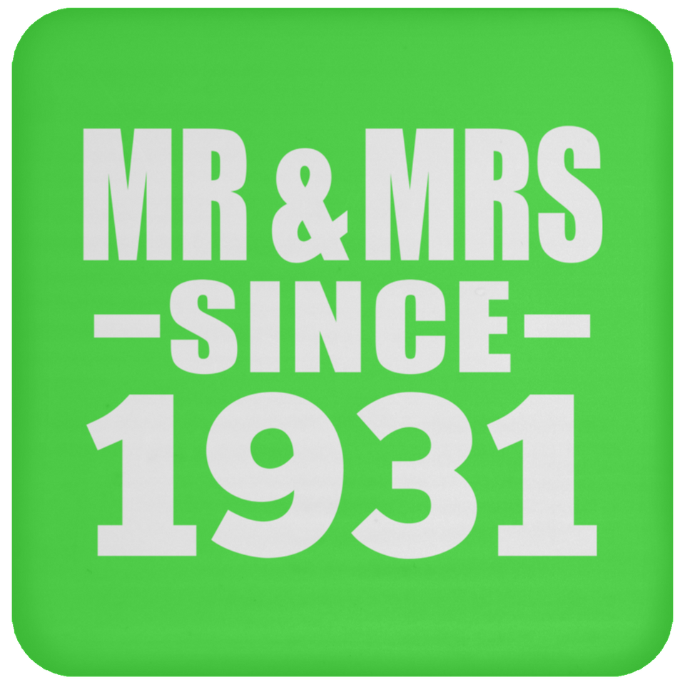 93rd Anniversary Mr & Mrs Since 1931 - Drink Coaster