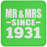 93rd Anniversary Mr & Mrs Since 1931 - Drink Coaster