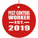 Pest Control Worker Established EST. 2019 - Circle Ornament