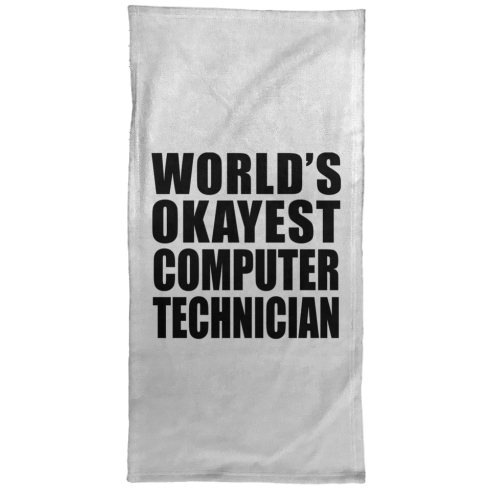 World's Okayest Computer Technician - Hand Towel