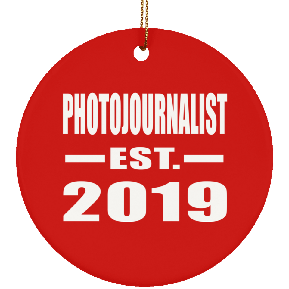 Photojournalist Established EST. 2019 - Circle Ornament