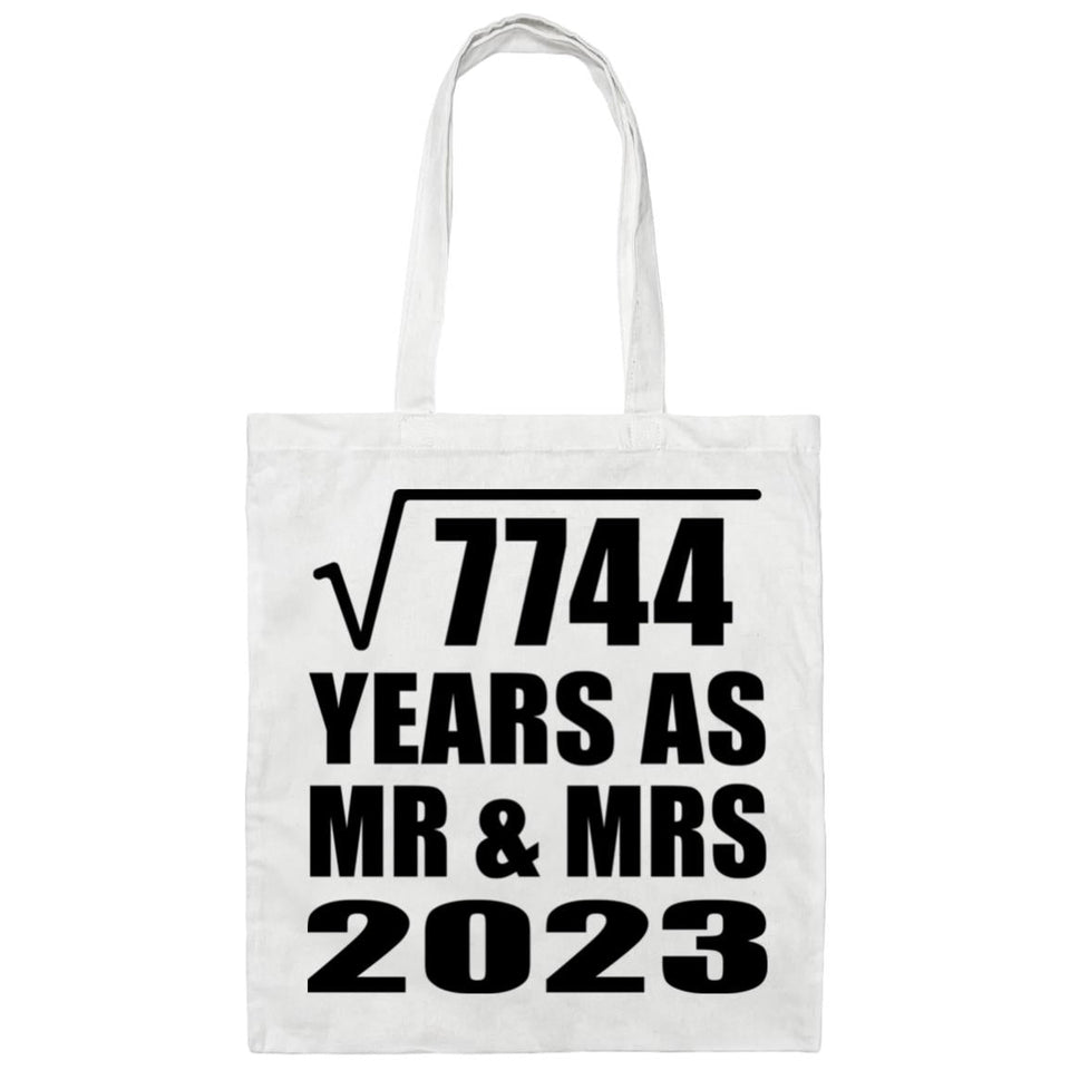 88th Anniversary Square Root of 7744 Years As Mr & Mrs 2023 - Tote Bag White