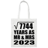 88th Anniversary Square Root of 7744 Years As Mr & Mrs 2023 - Tote Bag White