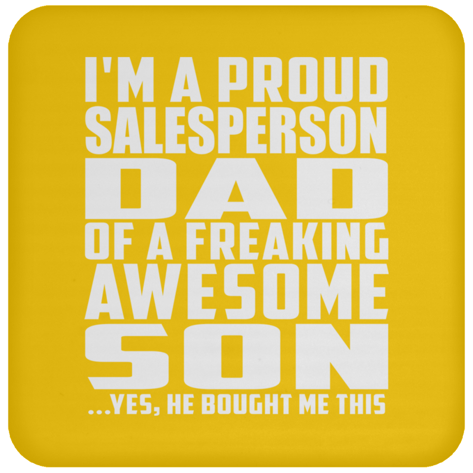 Proud Salesperson Dad Of Awesome Son - Drink Coaster