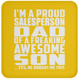 Proud Salesperson Dad Of Awesome Son - Drink Coaster