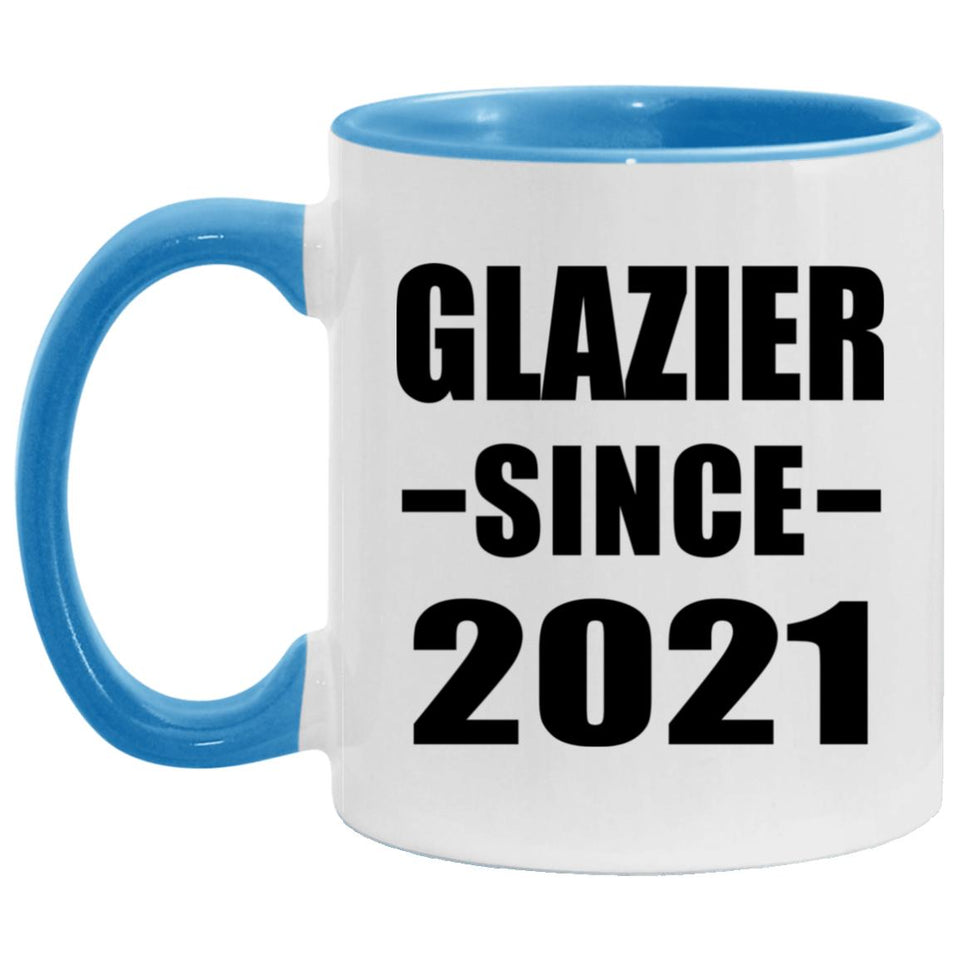 Glazier Since 2021 - 11oz Accent Mug Blue