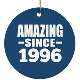 28th Birthday Amazing Since 1996 - Circle Ornament