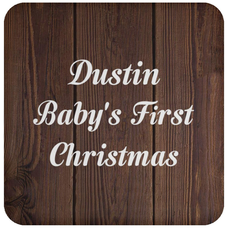 Dustin Baby's First Christmas - Drink Coaster D