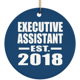 Executive Assistant Established EST. 2018 - Circle Ornament