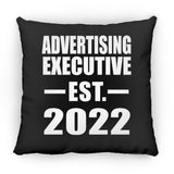 Advertising Executive Established EST. 2022 - Throw Pillow Black