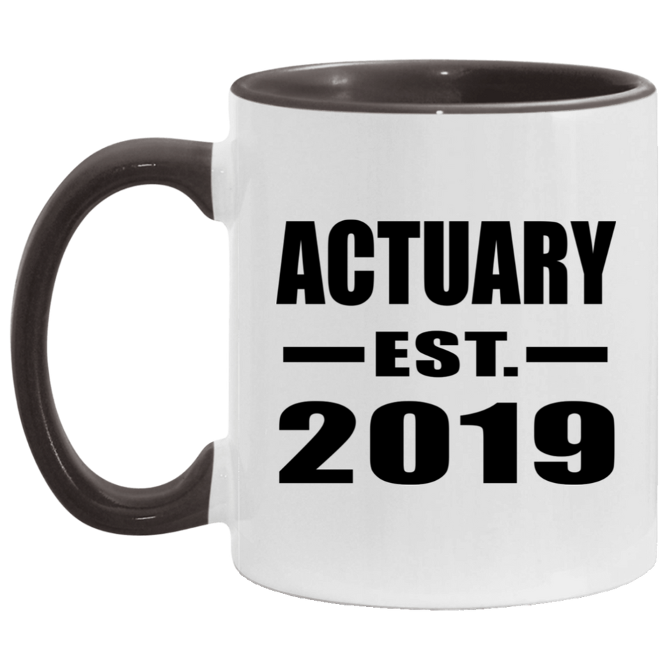Actuary Established EST. 2019 - 11oz Accent Mug Black
