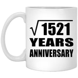 39th Anniversary Square Root of 1521 Years Anniversary - 11oz Coffee Mug