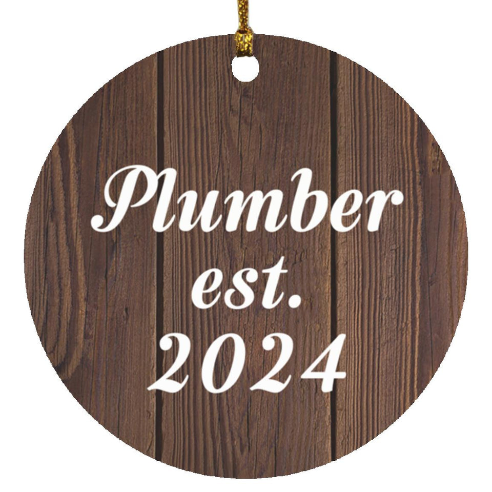 Plumber Established Est. 2024 - Circle Ornament D