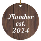 Plumber Established Est. 2024 - Circle Ornament D