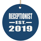 Receptionist Established EST. 2019 - Circle Ornament