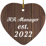 HR Manager Established Est. 2022 - Heart Ornament D
