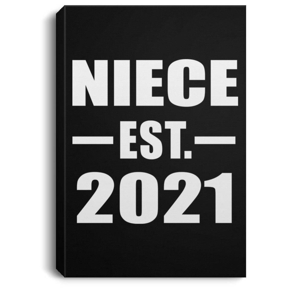 Niece Established EST. 2021 - Canvas Portrait