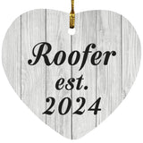 Roofer Established Est. 2024 - Heart Ornament F