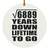 83rd Anniversary Square Root of 6889 Years Lifetime To Go - Circle Ornament
