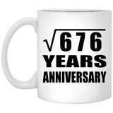 26th Anniversary Square Root of 676 Years Anniversary - 11oz Coffee Mug