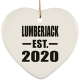 Lumberjack Established EST. 2020 - Heart Ornament