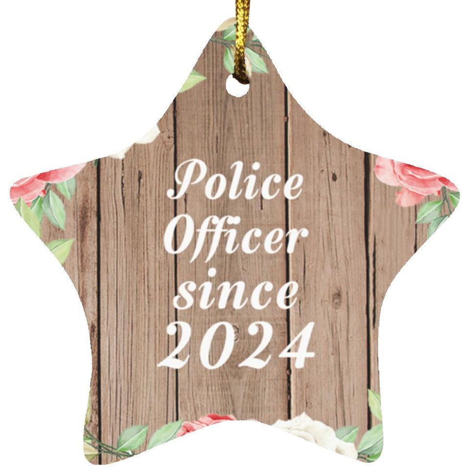 Police Officer Since 2024 - Star Ornament B