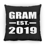 Gram Established EST. 2019 - Throw Pillow Black