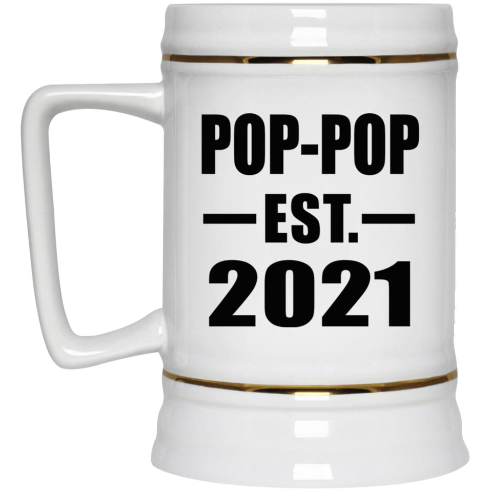 Pop-Pop Established EST. 2021 - Beer Stein