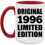 28th Birthday Original 1996 Limited Edition - 15oz Accent Mug Red