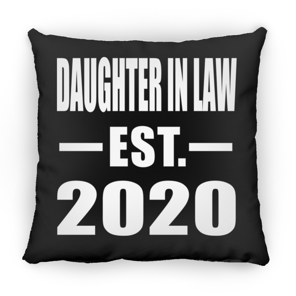 Daughter In Law Established EST. 2020 - Throw Pillow Black