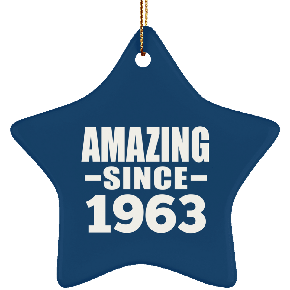 61st Birthday Amazing Since 1963 - Star Ornament