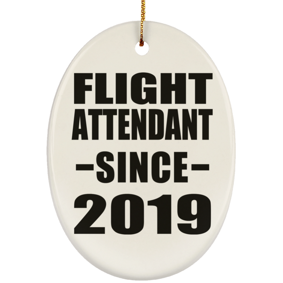 Flight Attendant Since 2019 - Oval Ornament