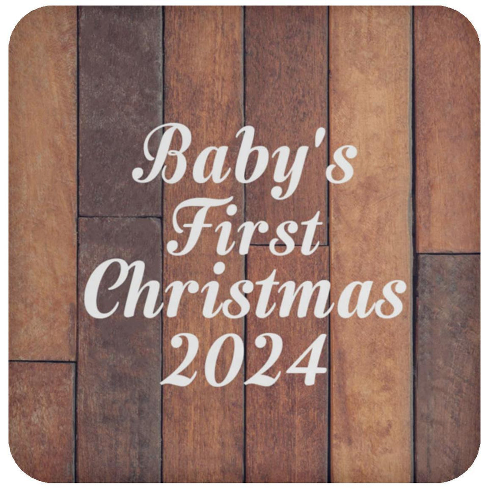 Baby's First Christmas 2024 - Drink Coaster E