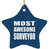 Most Awesome Surveyor - Star Ornament