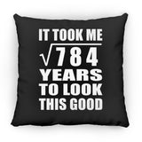 28th Birthday Took Square Root of 784 Years To Look Good - Throw Pillow Black