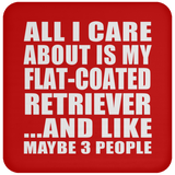 All I Care About Is My Flat-Coated Retriever - Drink Coaster
