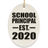 School Principal Established EST. 2020 - Oval Ornament
